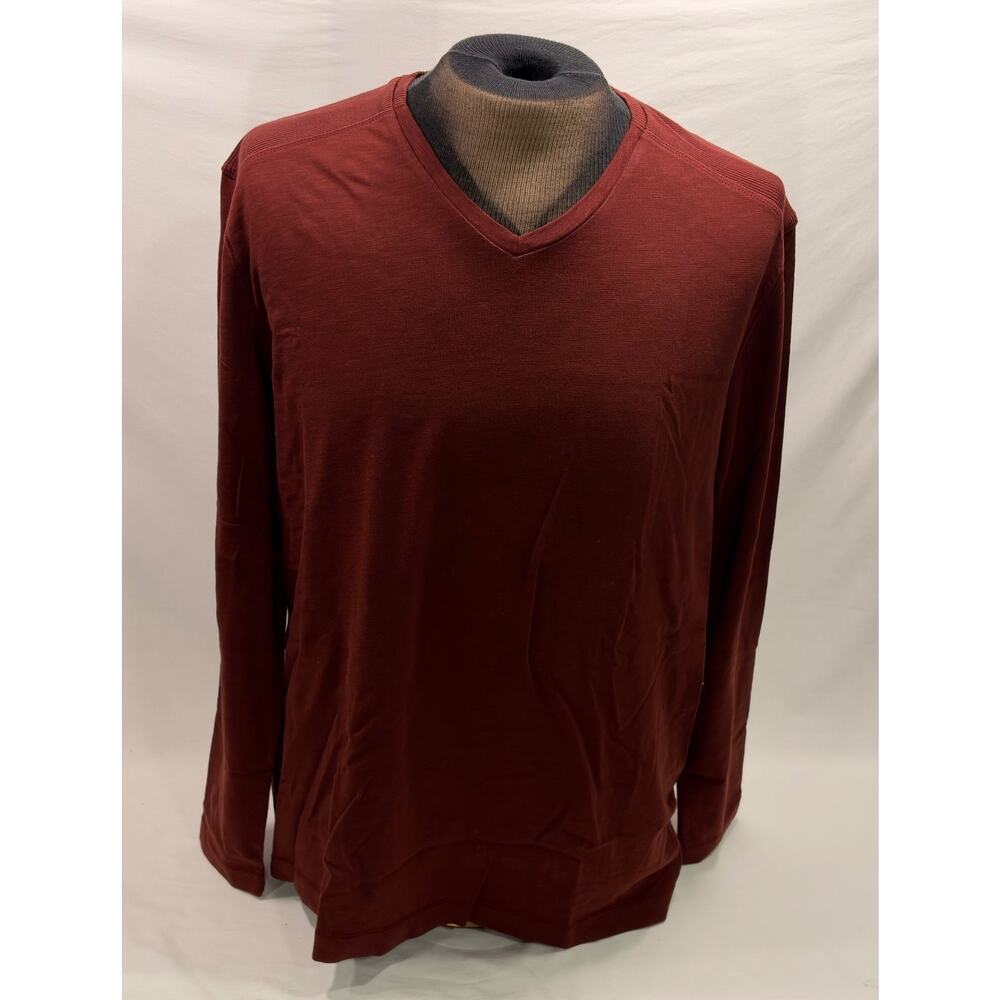 Cooper Jones Supply Long Sleeve V-Neck Dark Rum XL New